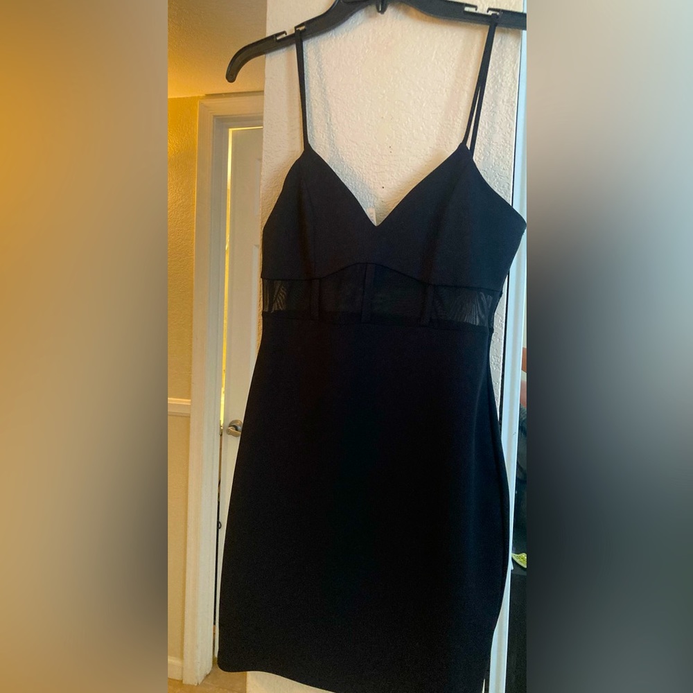 Sexy spaghetti strap fitted mini dress